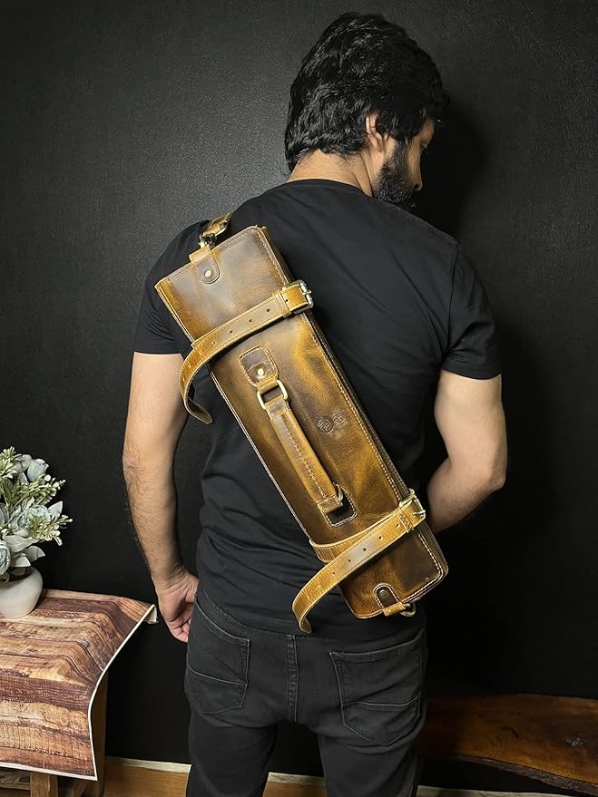 Rustic Town Genuine Leather Chef Knife Roll All Purpose Chef Roll