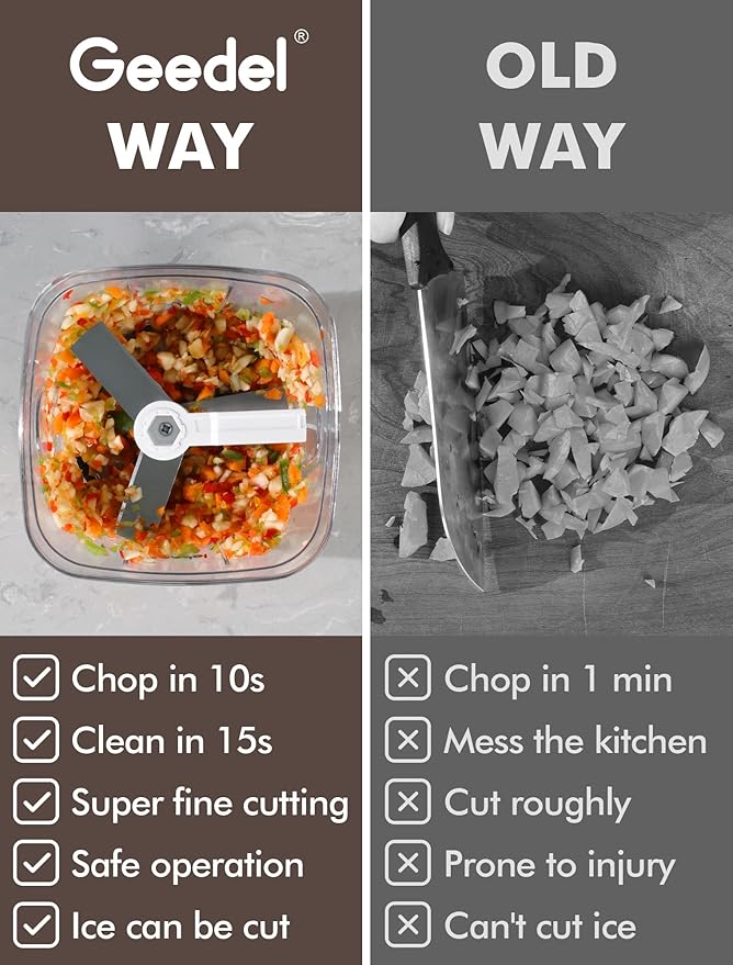 Manual Pull Food Chopper, Hand Pull String Onion Chopper Dicer for Kitchen, Easy Cleaning Food Chopper for Vegetables, Fruits (500 ML)