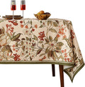 ISAENNE Designer Bohemian Linen Long Rectangle Tablecloth,Colorful Floral Pattern Table Cloth,Wrinkle Resistant Decorative Tablecloths for Dining Thanksgiving Kitchen Party,63"*94"-Grace A