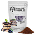 Blackout Coffee Blueberry Crumble Flavored Ground Coffee – Medium Roast, Smooth Taste, Guilt-Free Indulgence – Freshly Roasted 12oz Bag, American Made