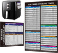 Air Fryer Cooking Times Magnetic Chart - 2-Piece Magnetic Cheat Sheet for 80+ Foods, Rectangular Cooking Guide for Easy Reference, Air Fryer Cooking Accessory, Fridge/Oven - Mountable Sheets