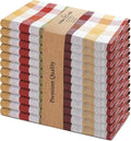 Urban Villa Harvest Cloth Dinner Napkin Set of 6 20x20 inches Fall Checks 100% Cotton Highly Absorbent Durable Reusable Washable Ideal for Farmhouse Thanksgiving Fall Everyday Use Table Napkins
