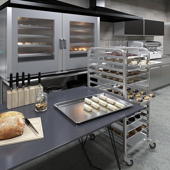 Pack of 6 | 18 in. x 26 in. Full Size Aluminum Bun. / Sheet Pan | Ideal for baking, roasting, cooling, prepping, or storing - a must-have in restaurants, bakeries, and busy kitchens.