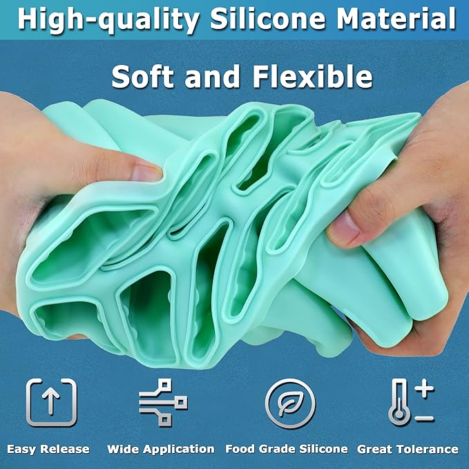 Silicone Popsicle Molds 12-cavity, DIY Ice Pop Mold for Kids Adult Teens, BPA Free Ice Cream Molds for Party Yogurt Juice Smoothies Sticks