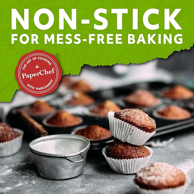 PaperChef - X-Large Parchment Baking Cups - Easy Release, Non-Stick Paper - 30 count - 4 pack