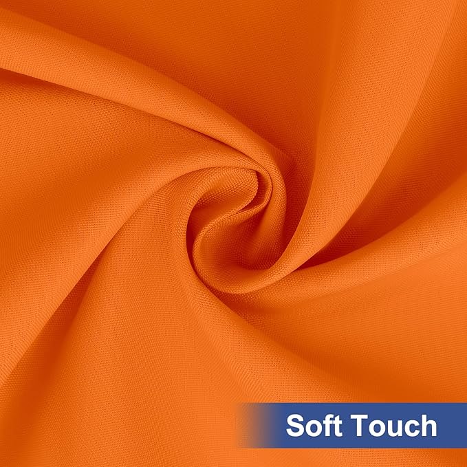 homing Rectangle Table Cloth Cover, Waterproof Polyester Elastic Fitted Tablecloth, Fits for 4 Foot Folding Tables, Washable Table Protector for Picnic, Camping, Outdoor (Orange, 24" x 48")