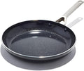 OXO Agility Series 12" Frying Pan Skillet, Ceramic Nonstick Cookware PFAS-Free, Induction Suitable, Quick Even Heating, Stainless Steel Handle, Chip-Free Rims, Dishwasher and Oven Safe, Black