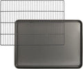 GoodCook Set of 2 Everyday Nonstick XL Cookie Sheet and XL Cooling Grid, Gray