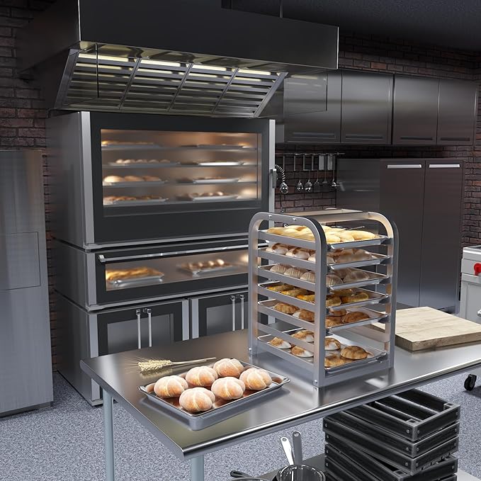 Pack of 12 | Size 13 in. x 18 in. Half Size Aluminum Bun. / Sheet Pan | Ideal for baking, roasting, cooling, prepping, or storing - a must-have in restaurants, bakeries, and busy kitchens.