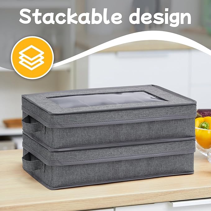 Silverware Storage Box, Flatware Storage, Utensil Storage with Removable Lid and Adjustable Dividers for Organizer Utensils, Cutlery, Flatware, Knives, Large Capacity Gray