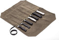 Chef’s Knife Roll Case, Waxed Canvas Cutlery Knives Holders Protectors, Home Kitchen Cooking Tools And Utensils Wrap Bag Wallet, Multi-Purpose Brush Roll Bag, Travel Tool Roll Pouch