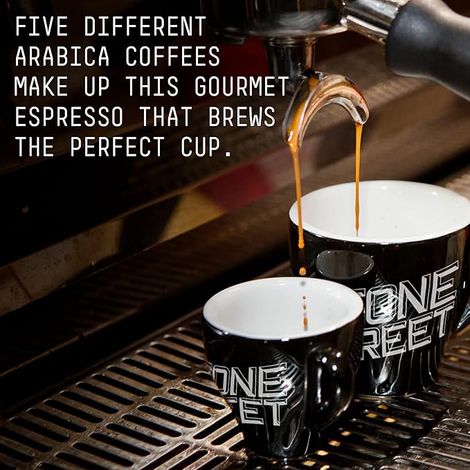 Stone Street Knee Buckling Espresso Beans, High Caffeine Coffee Blend, Dark Roast, Whole Bean, 2 LB