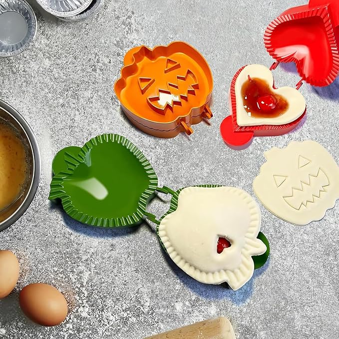 9PCS Mini Hand Pie Molds,Party Potluck Hand Pie Molds for Baking,Fits All Kinds of Festivals and Parties (9PCS-A)