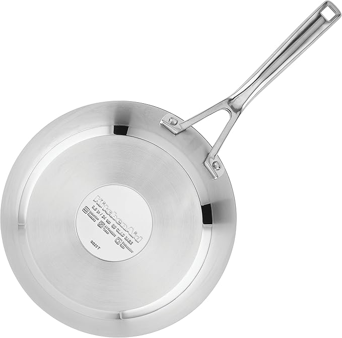 KitchenAid 71008 3-Ply Base Brushed Stainless Steel Nonstick Frying Pan/Fry Pan/Skillet, 9.5 Inch