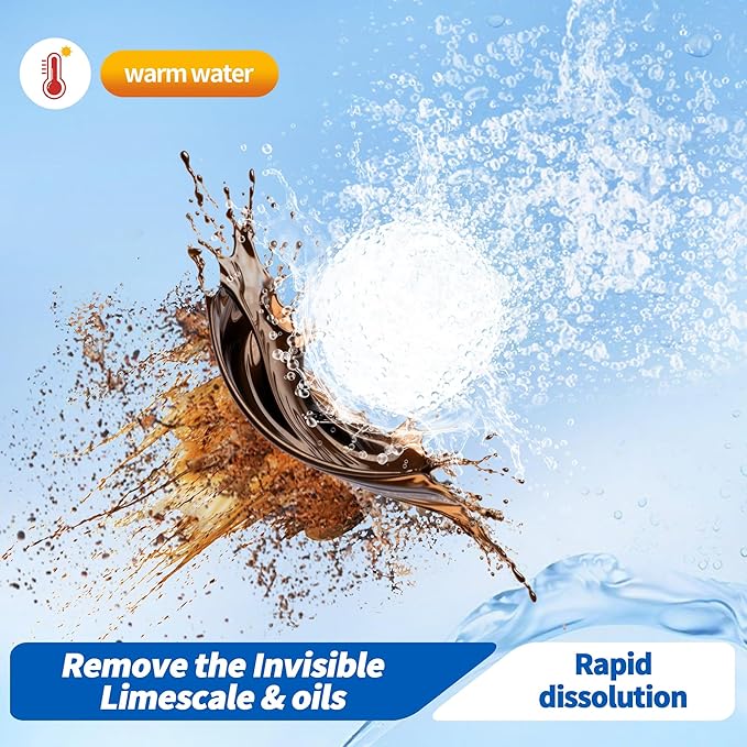 48 Pack Coffee Machine Descaler &Cleaner Tablets-2-Years Supply,Deep Cleans Limescale&Coffee Oils,Universal for Single-Serve Pod,Drip,Espresso Makers,Eliminates Odors&Residue-Free for Keurig Descaling