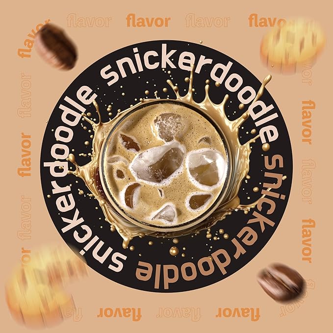 Snickerdoodle - Flavored Cold Brew Coffee Grounds for French Press - Inspired Coffee Co. Local Coarse Ground Coffee for Cold Brew - Resealable Bag 12 oz (Pack of 2)