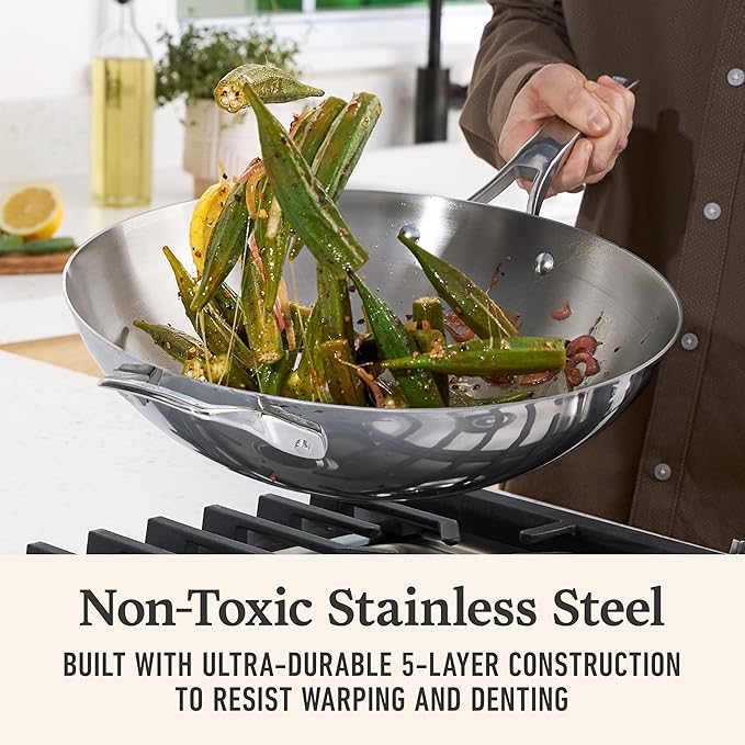 Premier Stainless Steel 13" Wok