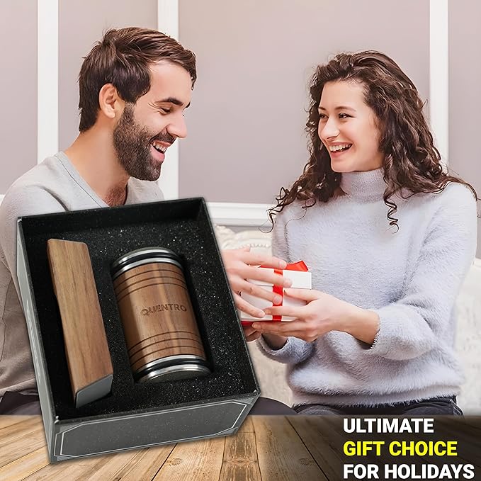 Rolling Knife Sharpener Kit – Premium Walnut Wood – 15° & 20° Multi-Angle Magnetic Sharpener with Diamond Coated & Ceramic Honing Discs – Professional Knife Sharpening Tool for Kitchen, Chef & Home