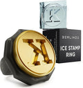 Berlinzo Brass Ice Stamp Ring Letter K