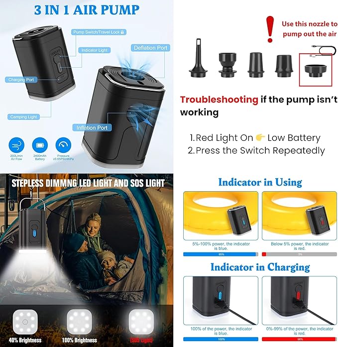 Vacuum Bags for Travel, IP67 Reusable Vacuum Seal Bags for Clothing with Electric Pump, Vacuum Seal Packing cube for Suitcases, Backpack & Travel (1PC+Pump)