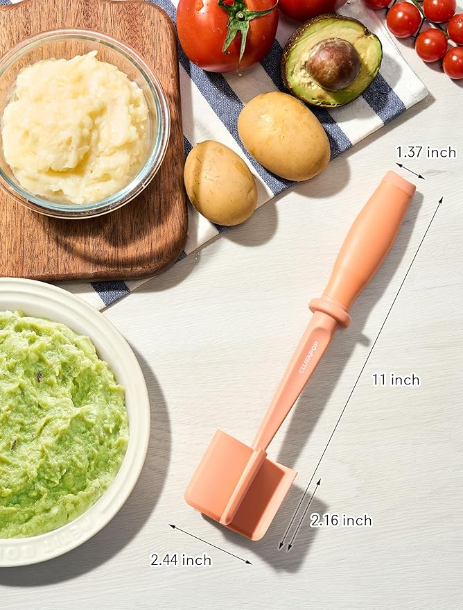 Meat Chopper for Hamburger, CLUEAPOP Premium Heat Resistant Masher and Smasher for Ground Beef, Nylon Ground Beef Chopper Tool and Meat Fork, Non Stick