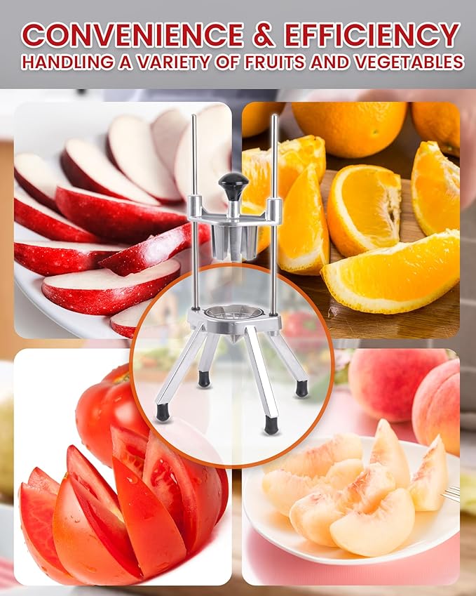 Lemon Cutter With Two 8 Wedges Commercial Lemon Slicer Stainless Steel Fruit Cutter Fruit Lemon Chopper Lemon Wedges Slicer Machine for Fruits and Vegetables for Home&Commercial Use