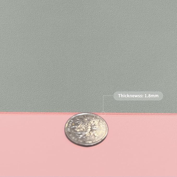 Desk Pad Mat - 24x60 Inch Waterproof Easy to Clean Can Conceal Flaws Protector The Table Top from Scratches Used for Coffee Table Office Table Dresser(Pink+Silvery 24x60)