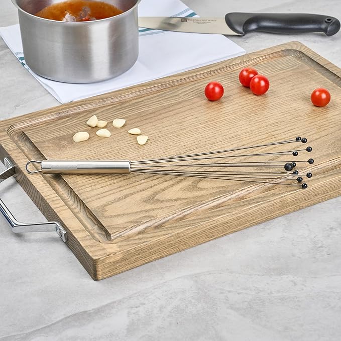 Restaurantware-German Standard 12.6 Inch Ball Whisk, 1 Kitchen Whisk With Silicone Balls - Ergonomic Handle, Dishwashable, Stainless Steel Manual Egg Beater, Durable, For Whisking, Stirring, Mixing