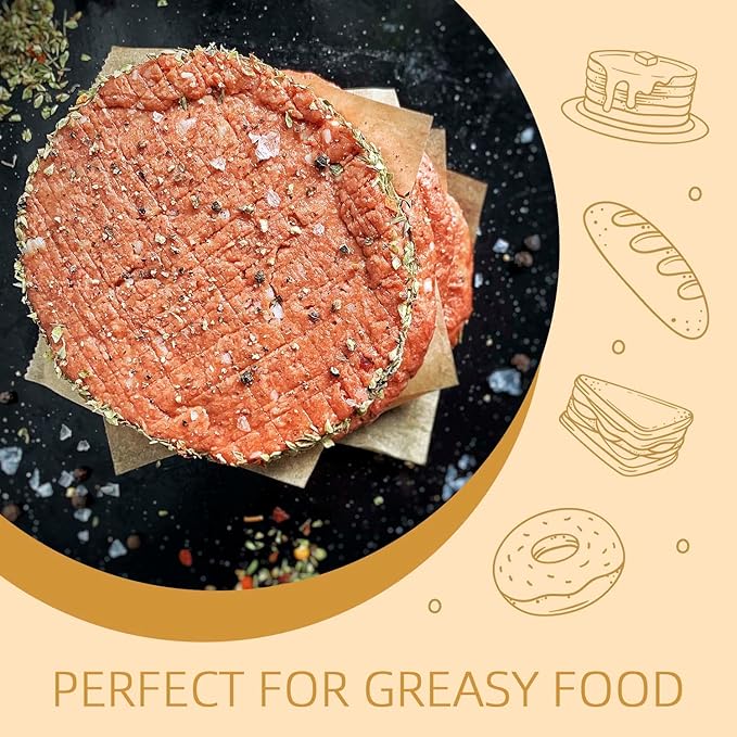 500 Pcs Parchment Paper Sheets, 10"x10" Pre-cut Unbleached Parchment Baking Paper for Air Fryer, Oven, Bakeware, Steaming, Cooking Bread, CupCake, Cookies