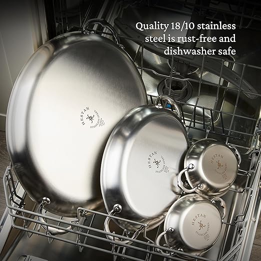 Hestan Provisions - Large Oval Roaster/au Gratin Dish, 5.5 Quart Clad Stainless Steel (17.5 x 14")