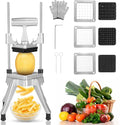 WICHEMI Commercial Chopper Vegetable Cutter Fruit Dicer w/3 Blades Commercial Onion Chopper Dicer Professional Food Dicer Heavy Duty Stainless Steel French Fry Cutter for Home Kitchen Restaurant Use