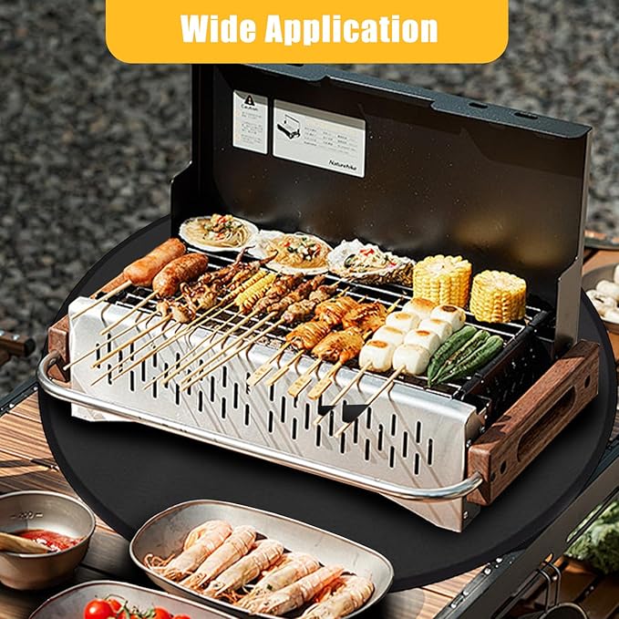 30" Round Grill Mat, Fire Pit Mat Fireproof Under Grill Oil-Proof Waterproof BBQ Pad for Outdoor Grill Accessories, Heat Resistant Protective Deck and Patio Fire Resistant Pad