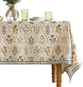 ISAENNE Designer Linen Square Tablecloth,Western Colorful Floral Indoor Table Cloth,Fall Wrinkle Resistant Decor Tablecloths for Dining Thanksgiving Kitchen Christmas,67"*67"-Serenity B