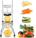 WICHEMI Commercial Chopper Vegetable Cutter Fruit Dicer Commercial Onion Chopper Professional Food Dicer Heavy Duty Stainless Steel Cutter for French Fry Tomato Potato Peppers Mushrooms (3/8")