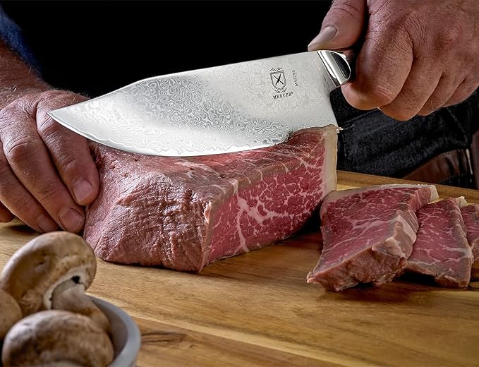 Mercer Culinary M13795 Premium Grade Super Steel, 8-Inch The Hunter Chef's Knife, G10 Handle