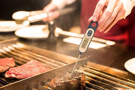 Escali Long Stem Digital Thermometer for Meat, Frying, Cooking, Candy and Kitchen Use, Extra Long 5.6-Inch Probe, Blue