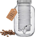 2-Gallon Cold Brew Coffee Maker – Commercial Size Extra Large Glass Dispenser with Metal Spigot, Reusable Metal Filter & Airtight Lid – Big Batch Brewing by KitchenToolz