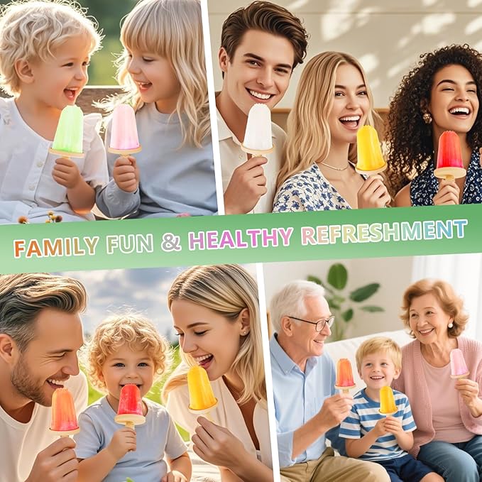 Silicone Popsicle Molds for Toddlers, 6-Cavity x 2oz Food-Grade Ice Pop Mold, Reusable DIY Fresh Fruitsicle Frozen Treats Maker (RED)