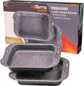DaTerra Cucina - 13 x 8 x 4.25 Nonstick Ceramic Coated Dual Roasting Pan Set – 2 Identical Pans, Oven Safe, Ideal for Roasting, Baking, Searing, Braising, Casseroles, Fits Most Toaster Ovens