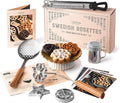 Swedish Rosettes Cooking Gift Set | Bunuelos Mold Baking Gifts for Mom Rosettes Iron Set with Handle for Chefs Funnel Cake Kit for Scandinavian Cookies and Traditional Waffle Present for Mom