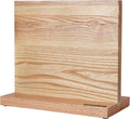 YOUSUNLONG Magnetic Knife Block - Magnetic Knife Holder - Magnetic Knife Stand - Double-sided Super Magnetic with Natural Fraxinus wood - Holds 10“ knives - Space Saver - Large storage knife holder