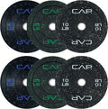 CAP Barbell 2-Inch Olympic Bumper Plate Weight Set with 6 Post Rack | 100-370 lbs | Multiple Options