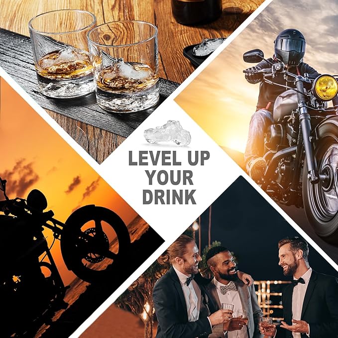 Novelty Motorcycle Ice Cube Mold, Funny Motorcycle Gifts for Men, Holiday Stocking Stuffers for Men, Large Ice Cube Molds for Whiskey, Bourbon, Cocktails
