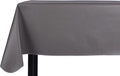 Yourtablecloth Heavy Duty Vinyl Rectangle or Square Tablecloth – 6 Gauge Heavy Duty Tablecloth – Flannel Backed – Wipeable Tablecloth with Vivid Colors & Many Sizes 52 x 52 Gray
