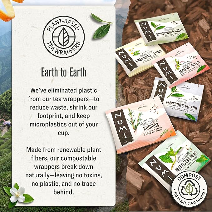 Numi Organic Tea Gunpowder Green, 18 Count Box of Tea Bags (Pack of 3) (Packaging May Vary)