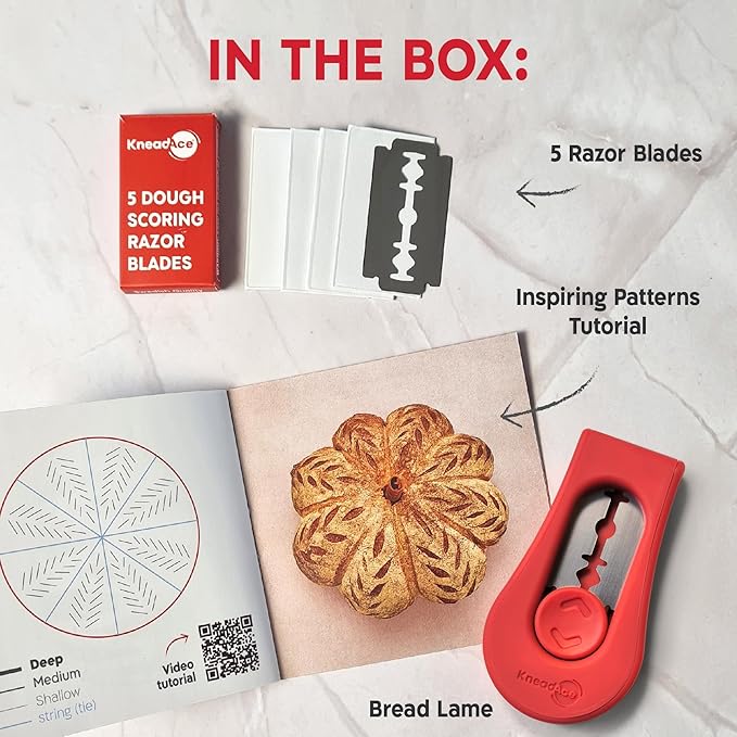 KneadAce Bread Lame & Bread Slings Set Of Oval & Round