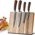 Wakoli EDIB 4-Piece Damascus Knife Set – Japanese Style Professional Kitchen Knives | Genuine Damascus Steel Blades with VG10 Core | Ergonomic Pakkawood Handles | Premium Chef Knife Gift Set
