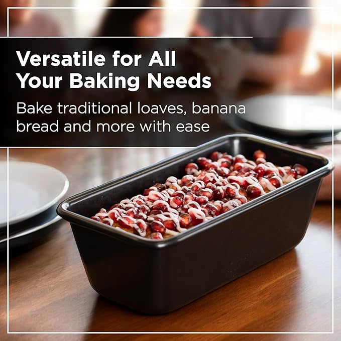 Wrenbury Pro 1lb Bread Loaf Pan 8x4 - Loaf Tins for Baking Non Stick - Toughened Heavy Gauge - 10 Year Guarantee - Banana Bread Loaf Pan
