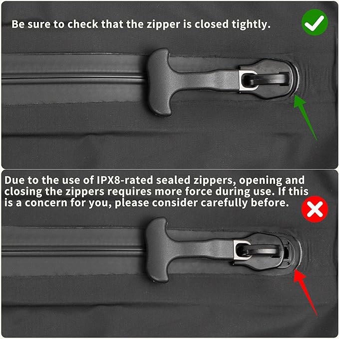 Vacuum Bag for Travel, Professional IPX8 Waterproof Reusable Vacuum Compression Bags for Travel Suitcases, Durable Space Saver Bag(2 PACK,With Pump)