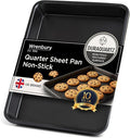 Wrenbury Quarter Sheet Pan - Carbon Steel DuraQuartz Non-Stick ¼ Baking Tray - Non Toxic Small Cookie Pan for Traybake - 13” x 11”